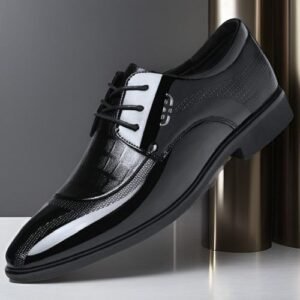 vanhuhu men's outdoor oxford formal loafer lace up shoes black