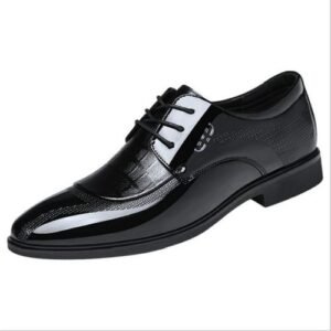 vanhuhu men's outdoor oxford formal loafer lace up shoes black